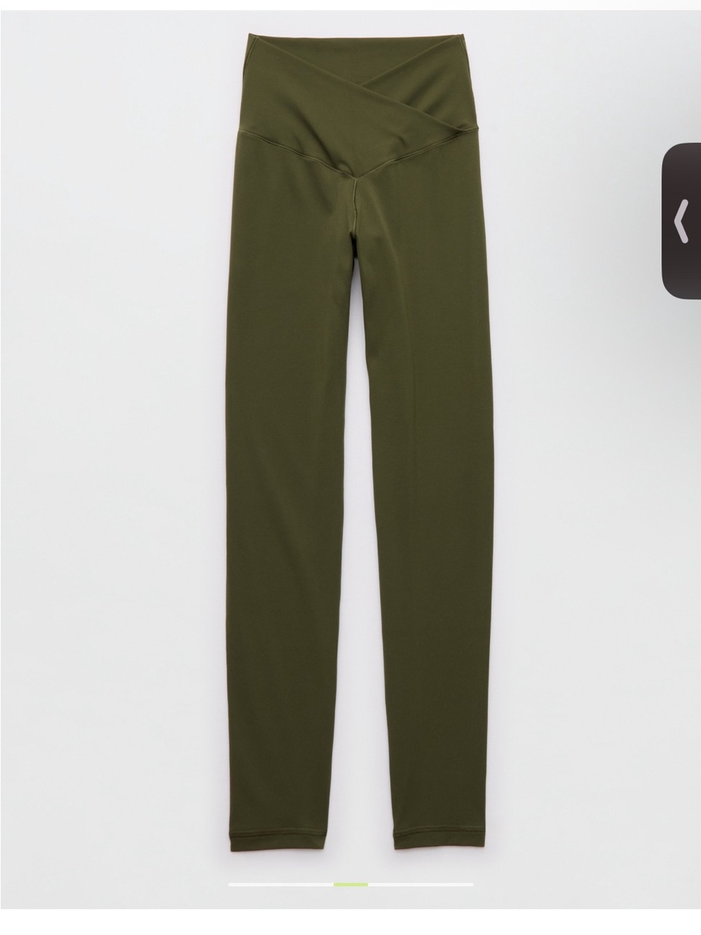 OFFLINE by Arie Real Me High Waisted Crossover Leggings Military Green NWT Sz M - Picture 4 of 15